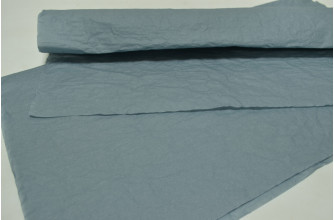 Водоотталкивающая жатая бумага в листах 52см*53см (5шт) серо-голубая (4663)