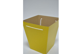 Коробочка для цветов 22см*25см*15см желтая (9729)