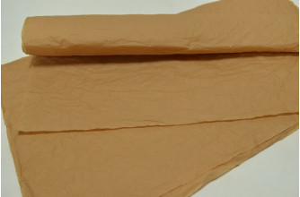 Водоотталкивающая жатая бумага в листах 52см*53см (5шт) бежевая (4595)
