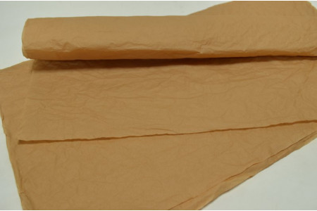 Водоотталкивающая жатая бумага в листах 52см*53см (5шт) бежевая (4595)