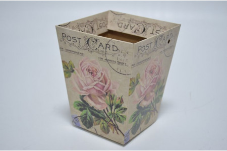 Коробочка для цветов "Почтовая роза" 12см*15см*9см (1104)