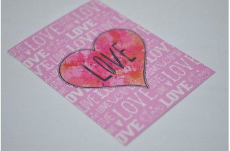 Мини-открытка 5см*7см "Love" (10шт) (6070)