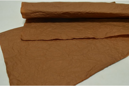 Водоотталкивающая жатая бумага в листах 52см*53см (5шт) коричневая (4625)
