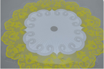 Салфетка ажурная круг D60см (50шт) желтая (5720)