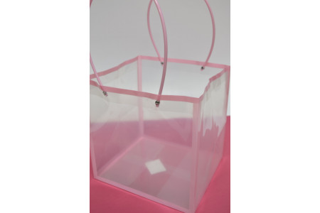 Пластиковый пакет "Кант" 25см*25см*22см розовый (2393)