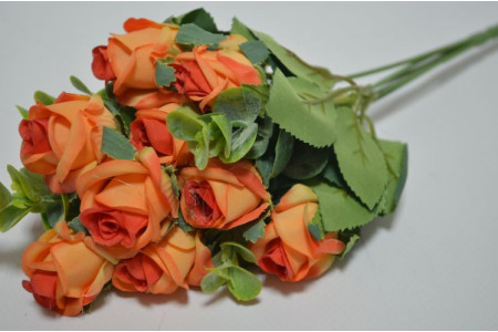 Букет "Роза эвкалипт" 30см чайная роза (7692)