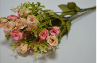 Букет "Мелкая роза" 30см розовый (9580)