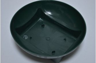 Чаша круглая D15см*Н4,5см зеленая (0223)