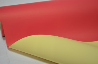 Матовая пленка двухсторонняя (Корея) 50см*10м красно-желтая (4451)