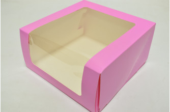 Коробка "Мусс" 23см*23см*11,5см розовая (5810)