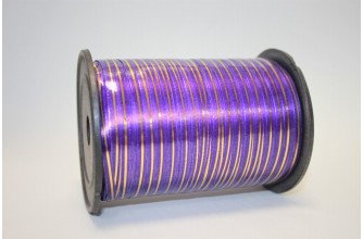 Завязка 0,5см*250м с золотой полосой фиолетовая (7513)