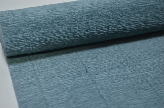 Гофрированная бумага 50см*2,5м (Италия) 606 серо-голубая (0601)