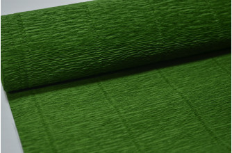 Гофрированная бумага 50см*2,5м (Италия) 591 зеленая (9100)