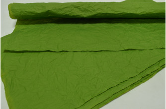Водоотталкивающая жатая бумага в листах 52см*53см (5шт) зелёная (4656)