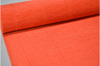 Гофрированная бумага 50см*2,5м (Италия) 17Е6 оранжевая (0607)
