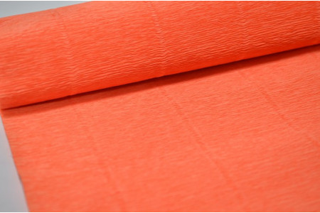 Гофрированная бумага 50см*2,5м (Италия) 581 ярко-оранжевая (8103)