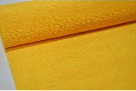 Гофрированная бумага 50см*2,5м (Италия) 17Е5 желтая (0508)