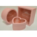 Набор коробок с прозрачной крышкой (3шт) розовый (4731)