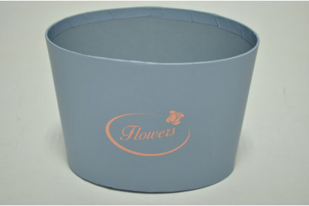 Коробочка для композиций "Flowers" (14см*10см*10см) голубая (3540)