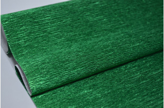 Гофрированная бумага металл 50см*2,5м (Италия) 804 зеленая (0401)