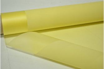 Пленка матовая "Прозрачный кант" 60см*10м светло-жёлтая (5303)