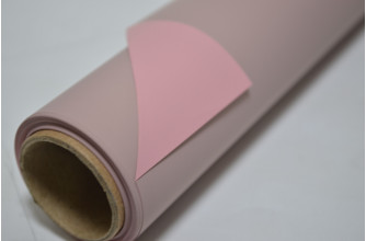 Матовая пленка двухсторонняя (Корея) 50см*10м пудра-розовая (4376)