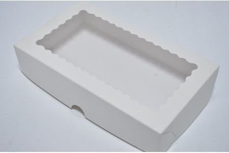 Коробка для эклеров 24см*14см*5см белая (8950)