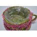 Кашпо "Чашка" из травы D21см H11см розовое (2211)