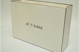 Пластиковая сумка "JE T"AIME" 45см*31см*13,5см белый (8424)