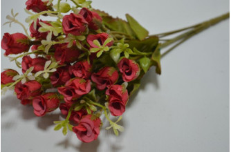 Букет "Мелкая роза" 30см красный (9566)