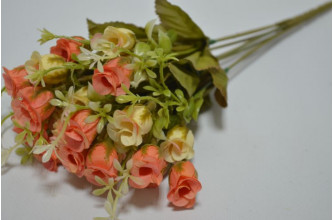 Букет "Мелкая роза" 30см периковый (9597)